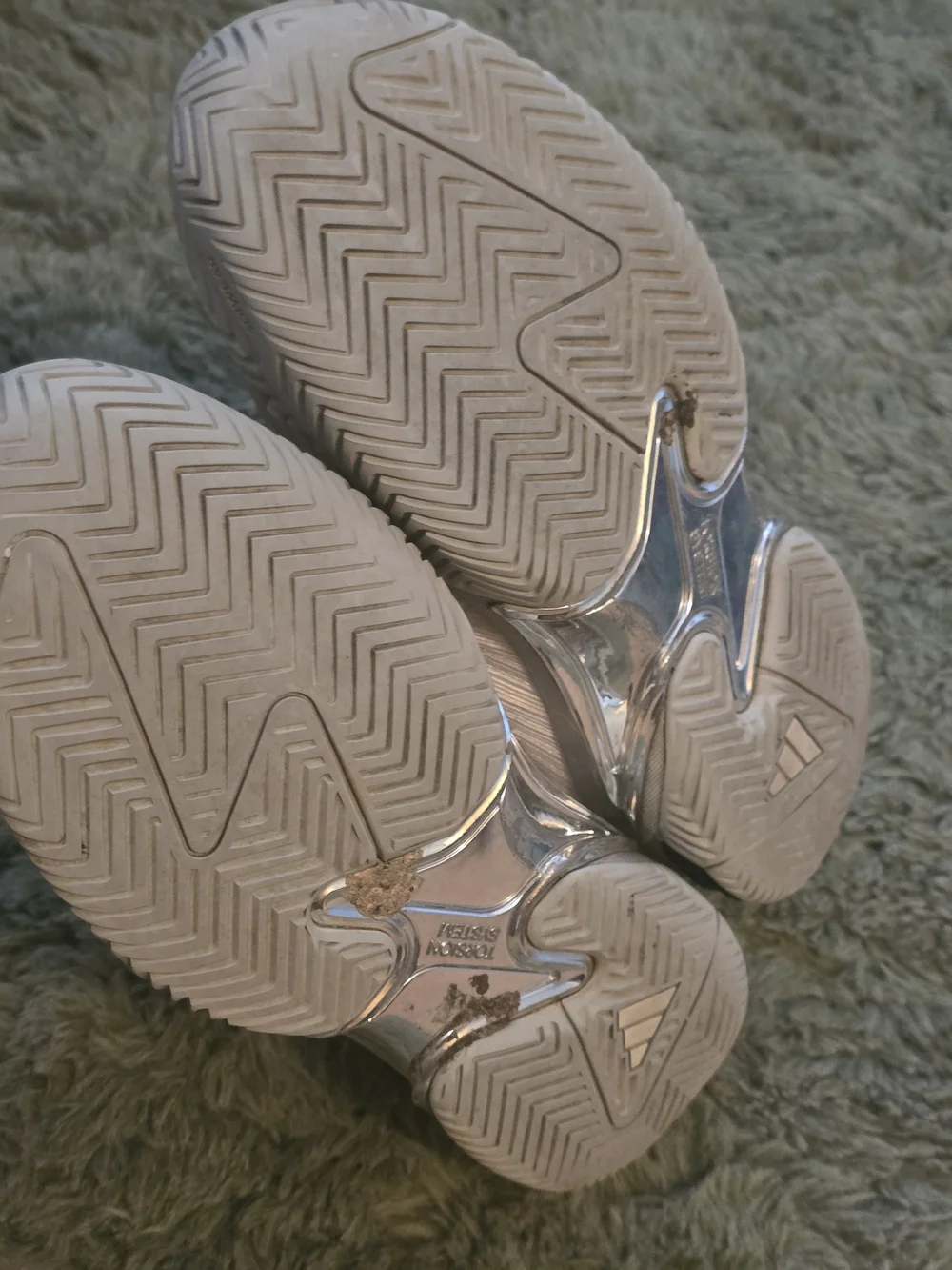 Men's Silver Athletic Tennis Shoes - adidas-inspired Design